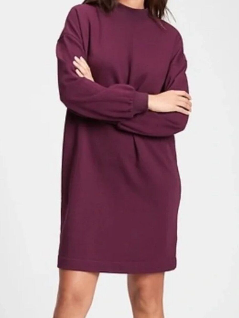 Gap Maroon/Purple Sweatshirt Dress/ Size Small